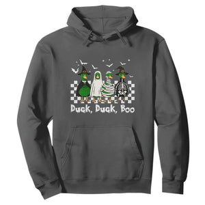 Halloween Duck Duck Boo Hoodie Funny Spooky Gift TS12 Dark Heather Print Your Wear