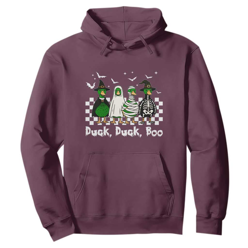 Halloween Duck Duck Boo Hoodie Funny Spooky Gift TS12 Maroon Print Your Wear