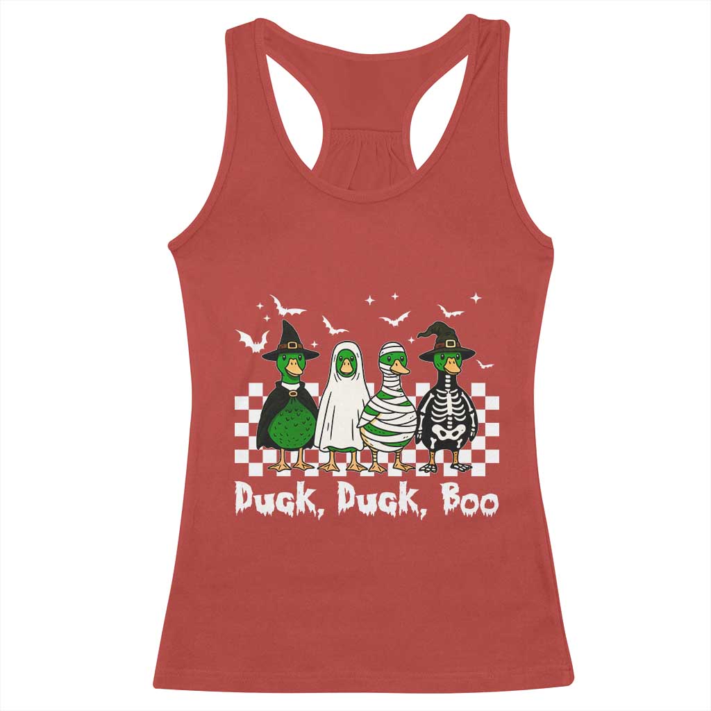 Halloween Duck Duck Boo Racerback Tank Top Funny Spooky Gift TS12 Red Print Your Wear