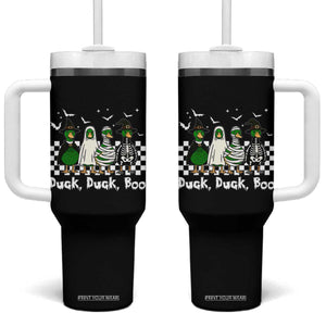 Halloween Duck Duck Boo Tumbler With Handle Funny Spooky Gift TS12 One Size: 40 oz Black Print Your Wear