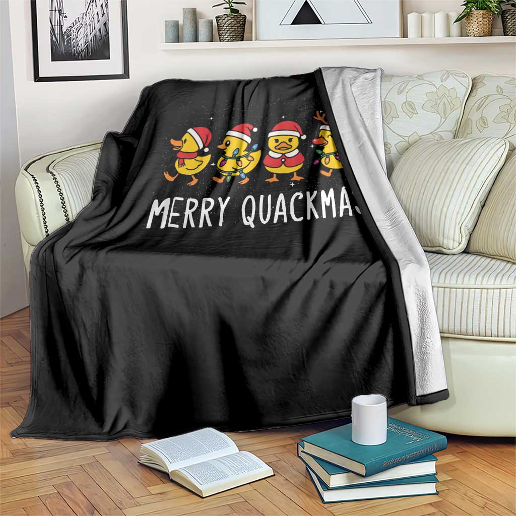 Funny Christmas Duck Throw Blanket Merry Quackmas Gift TS12 Print Your Wear