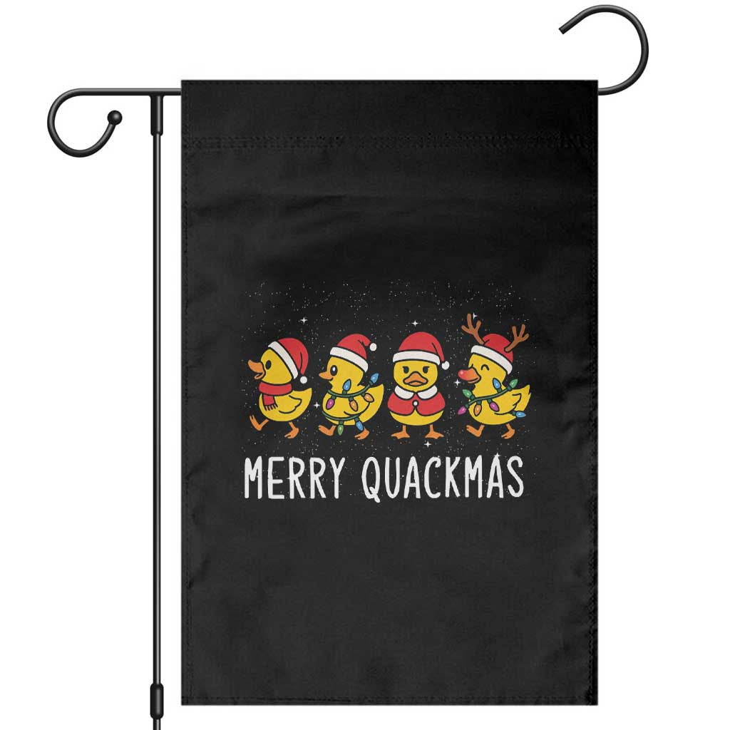 Funny Christmas Duck Garden Flag Merry Quackmas Gift TS12 Black Print Your Wear