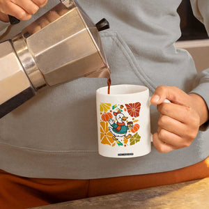 Thanksgiving Duck Lover Gift Coffee Mug Cute Duck Drinking Coffee TS12 Print Your Wear