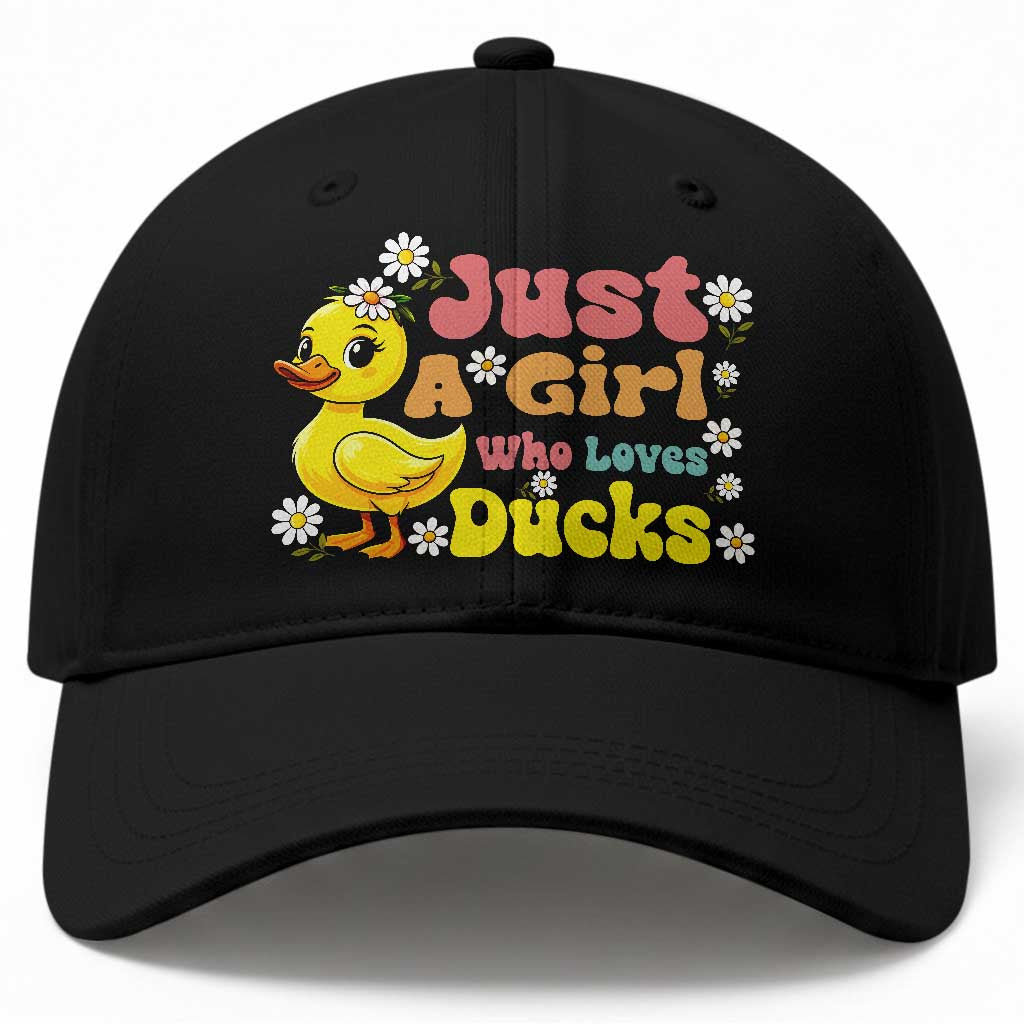 Duck Lover Gift Baseball Cap Just A Girl Who Loves Ducks TS12 Print Your Wear