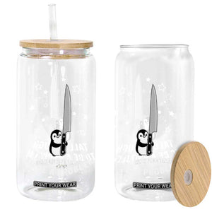 Funny Tall Enough To Be A Problem Glass Can Adorable Penguin Lover Gift TS12 Print Your Wear