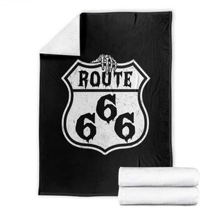 Spooky Halloween Route Highway 666 Throw Blanket Dark Haunted Road Adventure