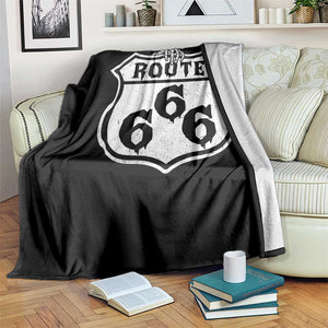 Spooky Halloween Route Highway 666 Throw Blanket Dark Haunted Road Adventure