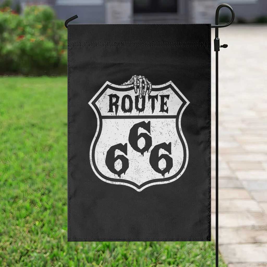 Spooky Halloween Route Highway 666 Garden Flag Dark Haunted Road Adventure