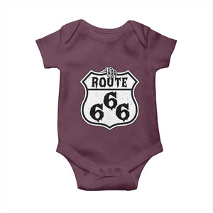 Spooky Halloween Route Highway 666 Baby Onesie Dark Haunted Road Adventure