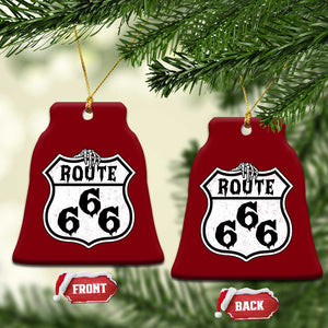 Spooky Halloween Route Highway 666 Ceramic Ornament Dark Haunted Road Adventure