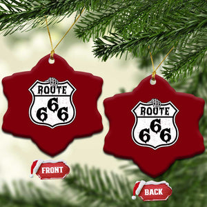 Spooky Halloween Route Highway 666 Ceramic Ornament Dark Haunted Road Adventure