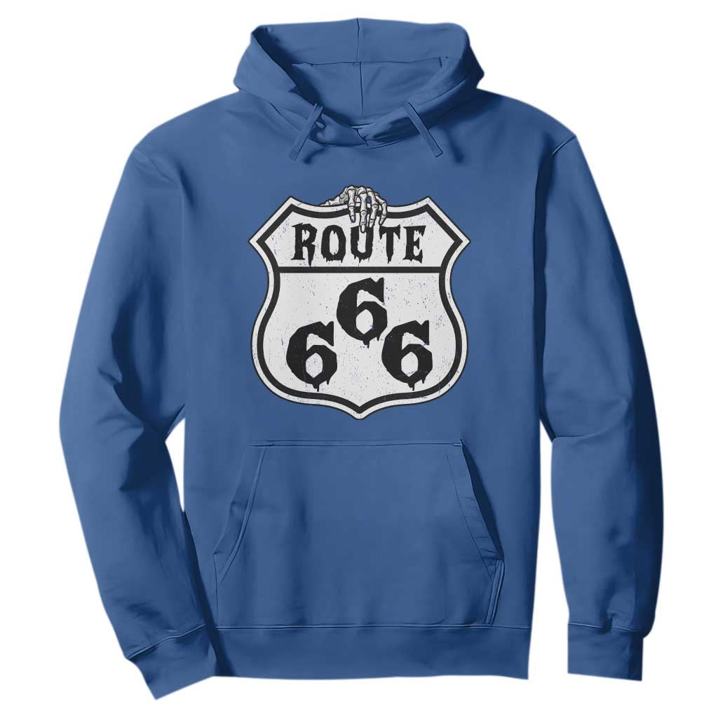 Spooky Halloween Route Highway 666 Hoodie Dark Haunted Road Adventure