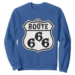 Spooky Halloween Route Highway 666 Sweatshirt Dark Haunted Road Adventure