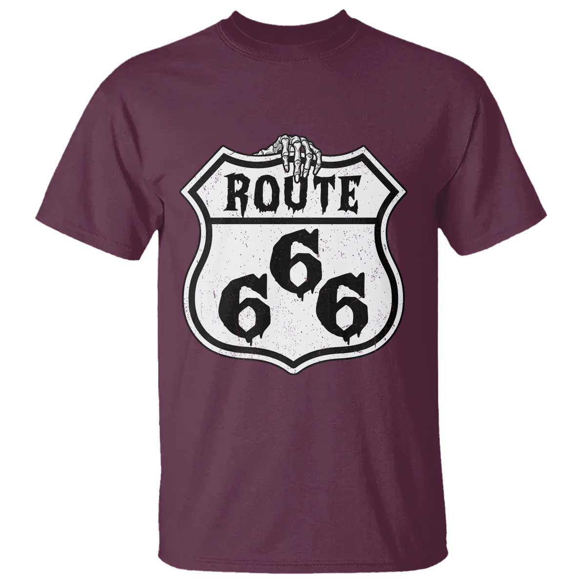 Spooky Halloween Route Highway 666 T Shirt Dark Haunted Road Adventure