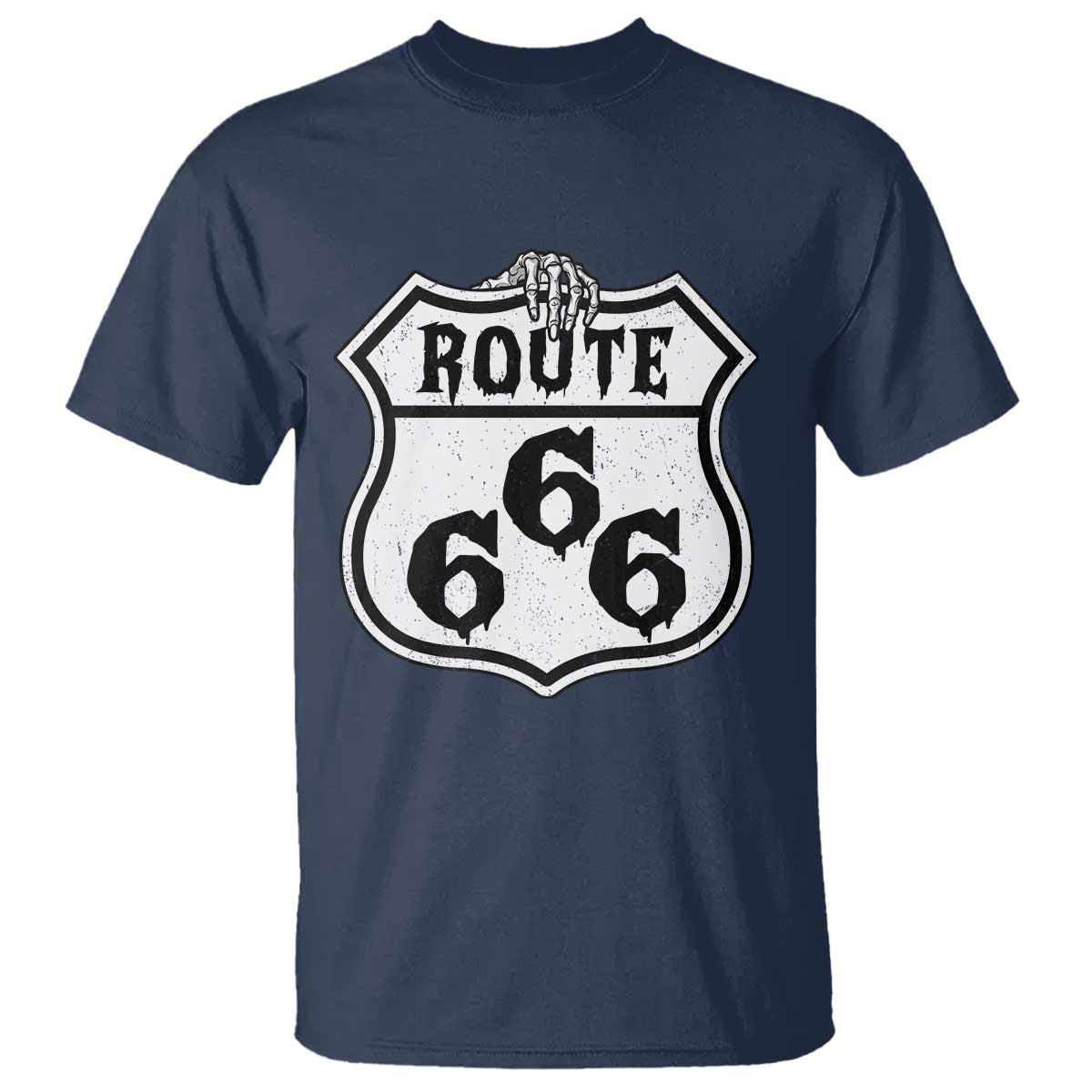 Spooky Halloween Route Highway 666 T Shirt Dark Haunted Road Adventure