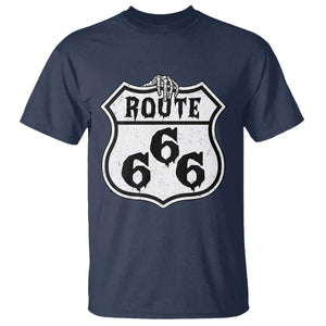 Spooky Halloween Route Highway 666 T Shirt Dark Haunted Road Adventure