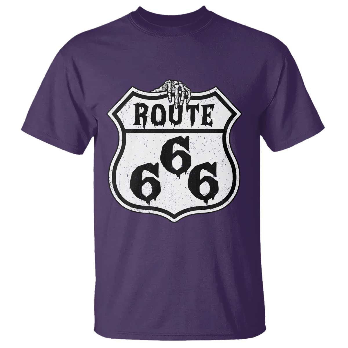 Spooky Halloween Route Highway 666 T Shirt Dark Haunted Road Adventure