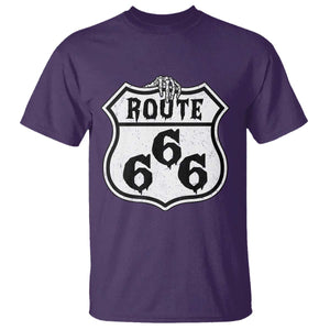 Spooky Halloween Route Highway 666 T Shirt Dark Haunted Road Adventure