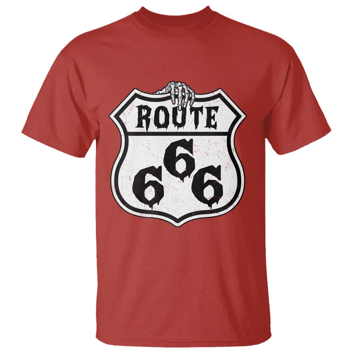 Spooky Halloween Route Highway 666 T Shirt Dark Haunted Road Adventure