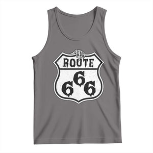Spooky Halloween Route Highway 666 Tank Top Dark Haunted Road Adventure