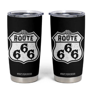 Spooky Halloween Route Highway 666 Tumbler Cup Dark Haunted Road Adventure