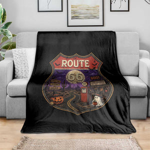 Halloween Route Highway 66 Throw Blanket Spooky Mother Road Travel
