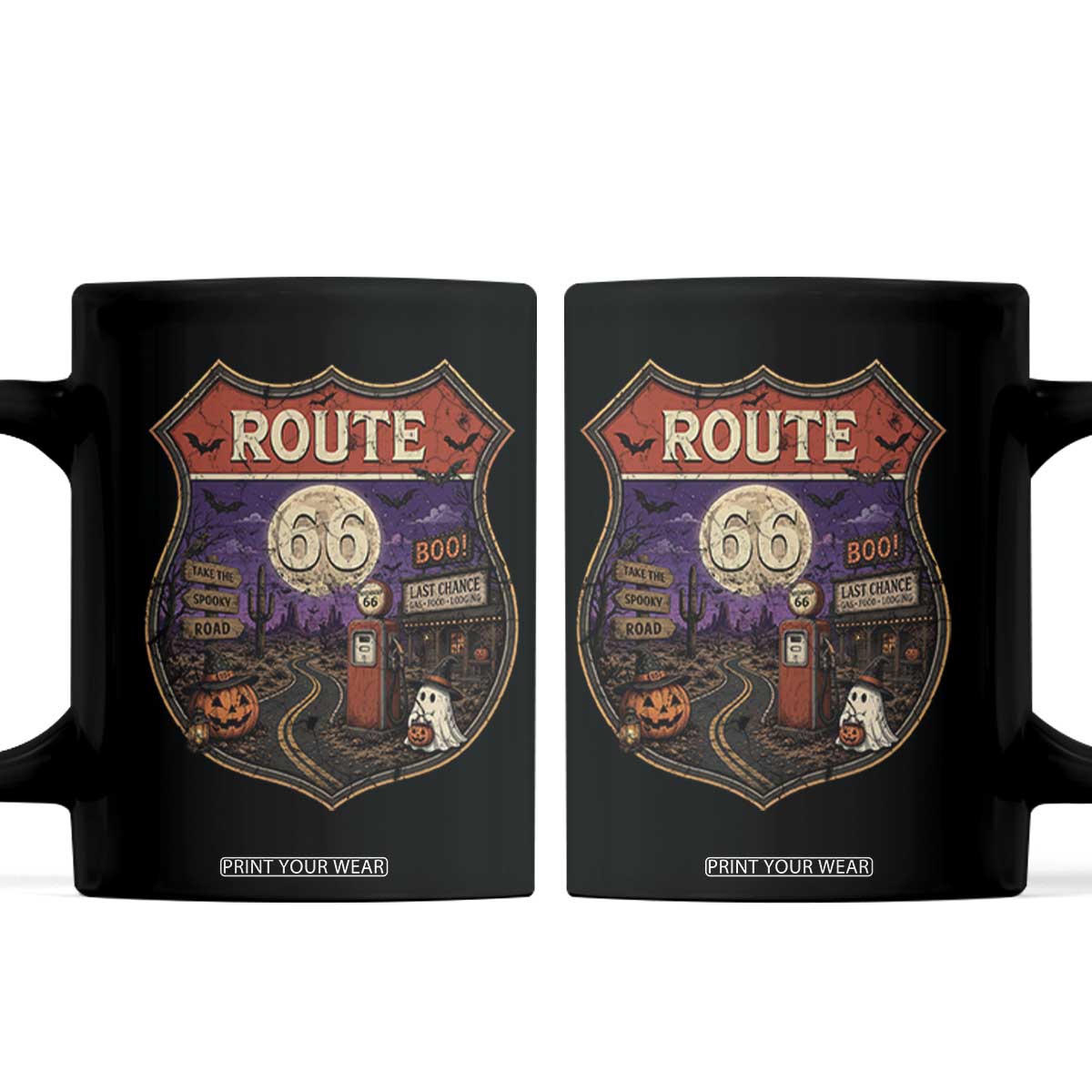 Halloween Route Highway 66 Coffee Mug Spooky Mother Road Travel