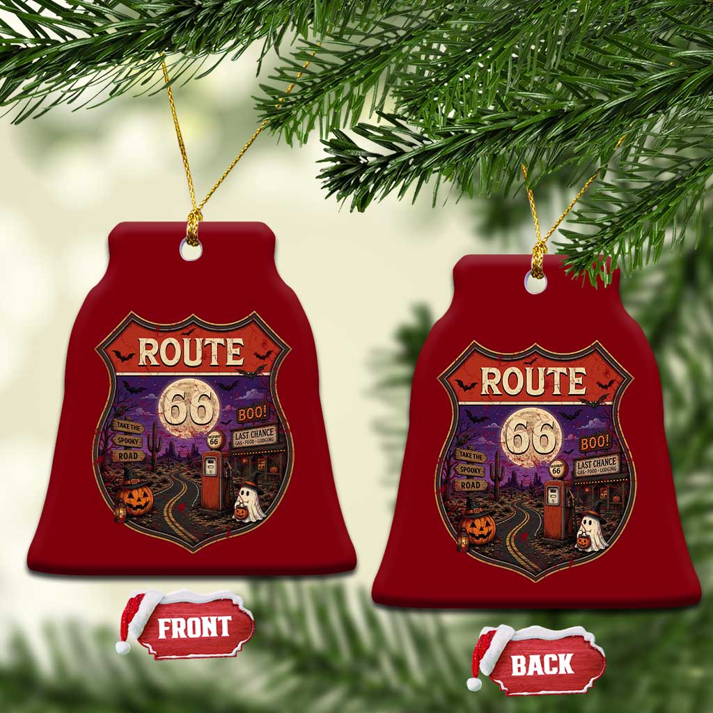 Halloween Route Highway 66 Ceramic Ornament Spooky Mother Road Travel
