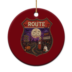 Halloween Route Highway 66 Ceramic Ornament Spooky Mother Road Travel