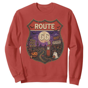 Halloween Route Highway 66 Sweatshirt Spooky Mother Road Travel