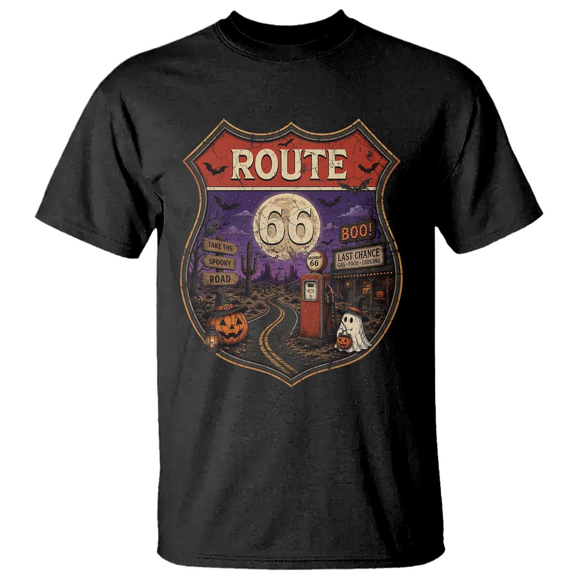 Halloween Route Highway 66 T Shirt Spooky Mother Road Travel