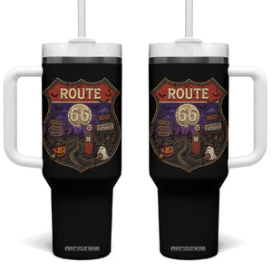 Halloween Route Highway 66 Tumbler With Handle Spooky Mother Road Travel