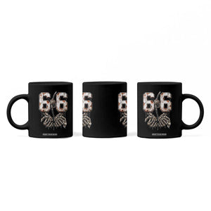 Route Highway 666 Gas Pump Skeleton Hands Coffee Mug Spooky Halloween Road Trip
