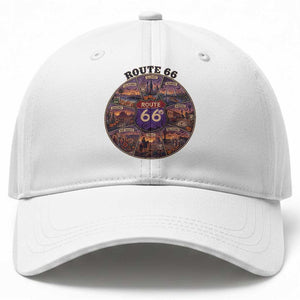 Halloween Route Highway 66 Spooky Wheel Baseball Cap 8 States Road Trip Travel Gift