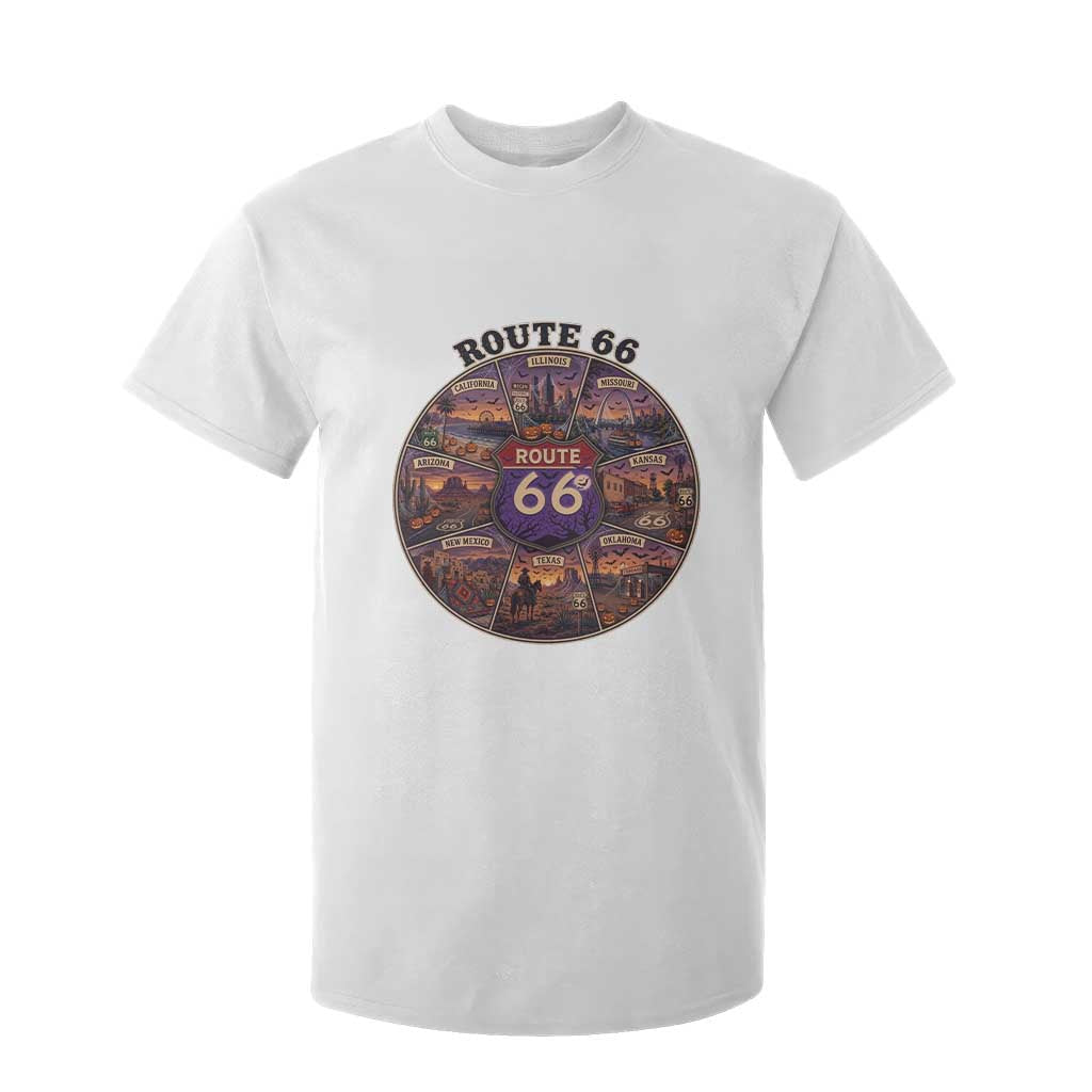 Halloween Route Highway 66 Spooky Wheel T Shirt For Kid 8 States Road Trip Travel Gift