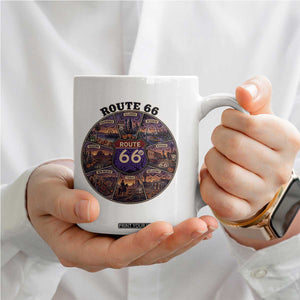 Halloween Route Highway 66 Spooky Wheel Coffee Mug 8 States Road Trip Travel Gift