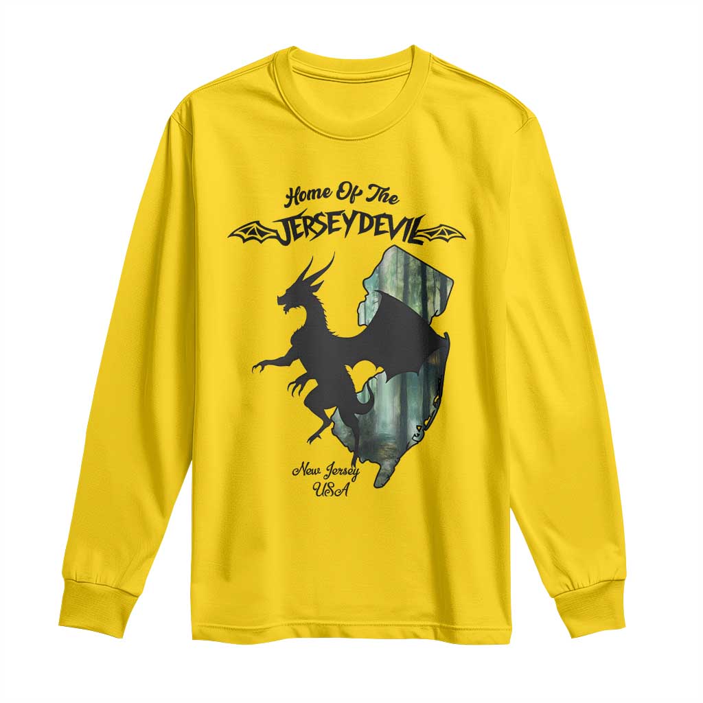 Home Of The Jersey Devil Long Sleeve Shirt Cryptid Gift TS12 Daisy Print Your Wear