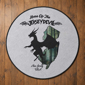 Home Of The Jersey Devil Round Rug Cryptid Gift
