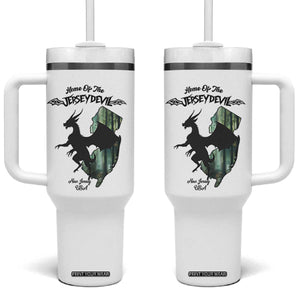 Home Of The Jersey Devil Tumbler With Handle Cryptid Gift TS12 One Size: 40 oz White Print Your Wear