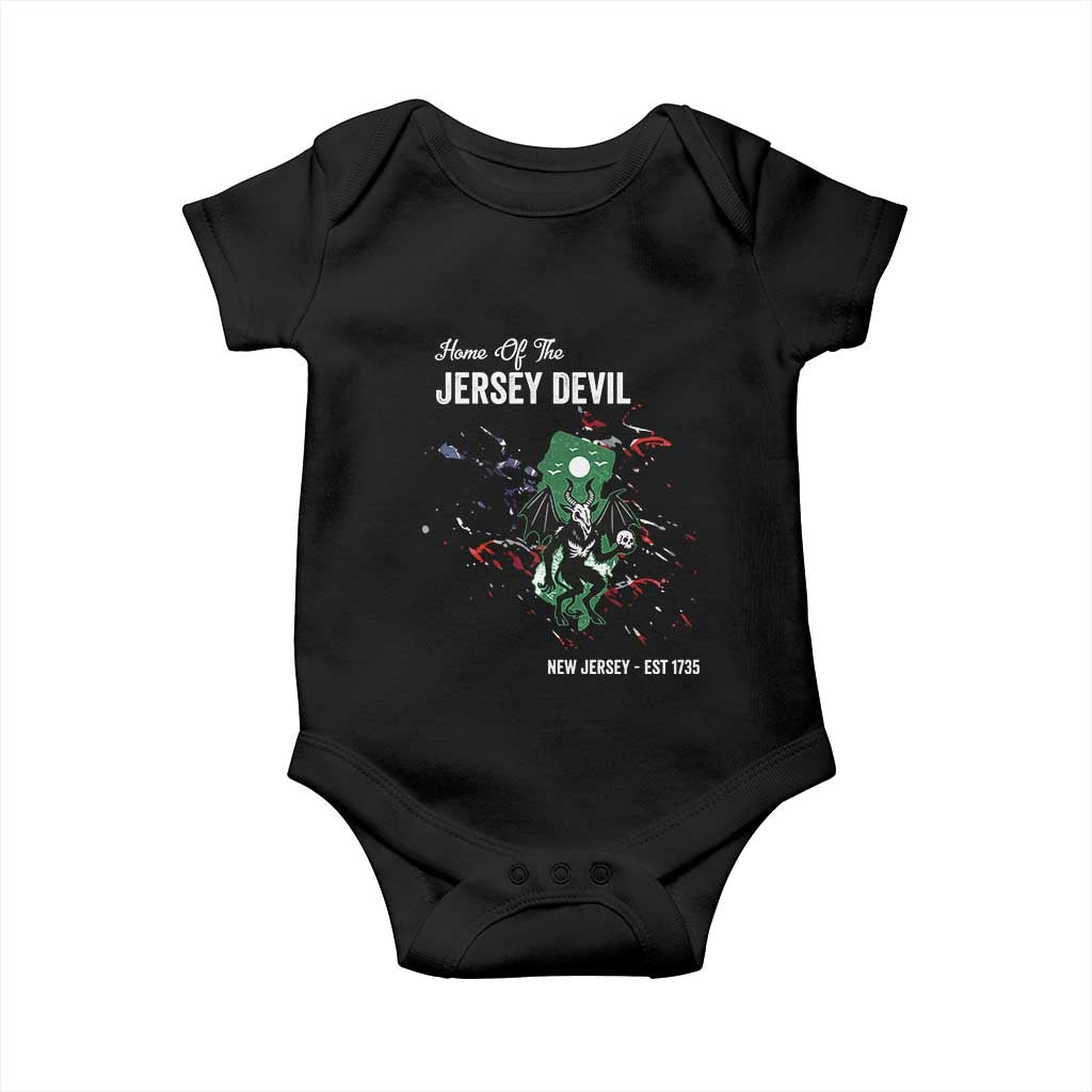 Jersey Devil Baby Onesie Home Of New Jersey Est 1735 Cryptid Gift TS12 Black Print Your Wear
