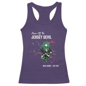 Jersey Devil Racerback Tank Top Home Of New Jersey Est 1735 Cryptid Gift TS12 Purple Print Your Wear