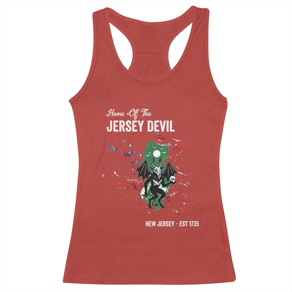 Jersey Devil Racerback Tank Top Home Of New Jersey Est 1735 Cryptid Gift TS12 Red Print Your Wear