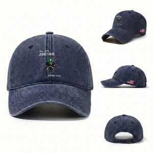 Jersey Devil Washed Cotton Baseball Cap Home Of New Jersey Est 1735 Cryptid Gift TS12 Washed Cap Universal Fit Navy Print Your Wear