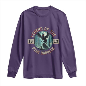 Jersey Devil Long Sleeve Shirt Cryptid Gift Legend Of The Pine Barrens TS12 Purple Print Your Wear