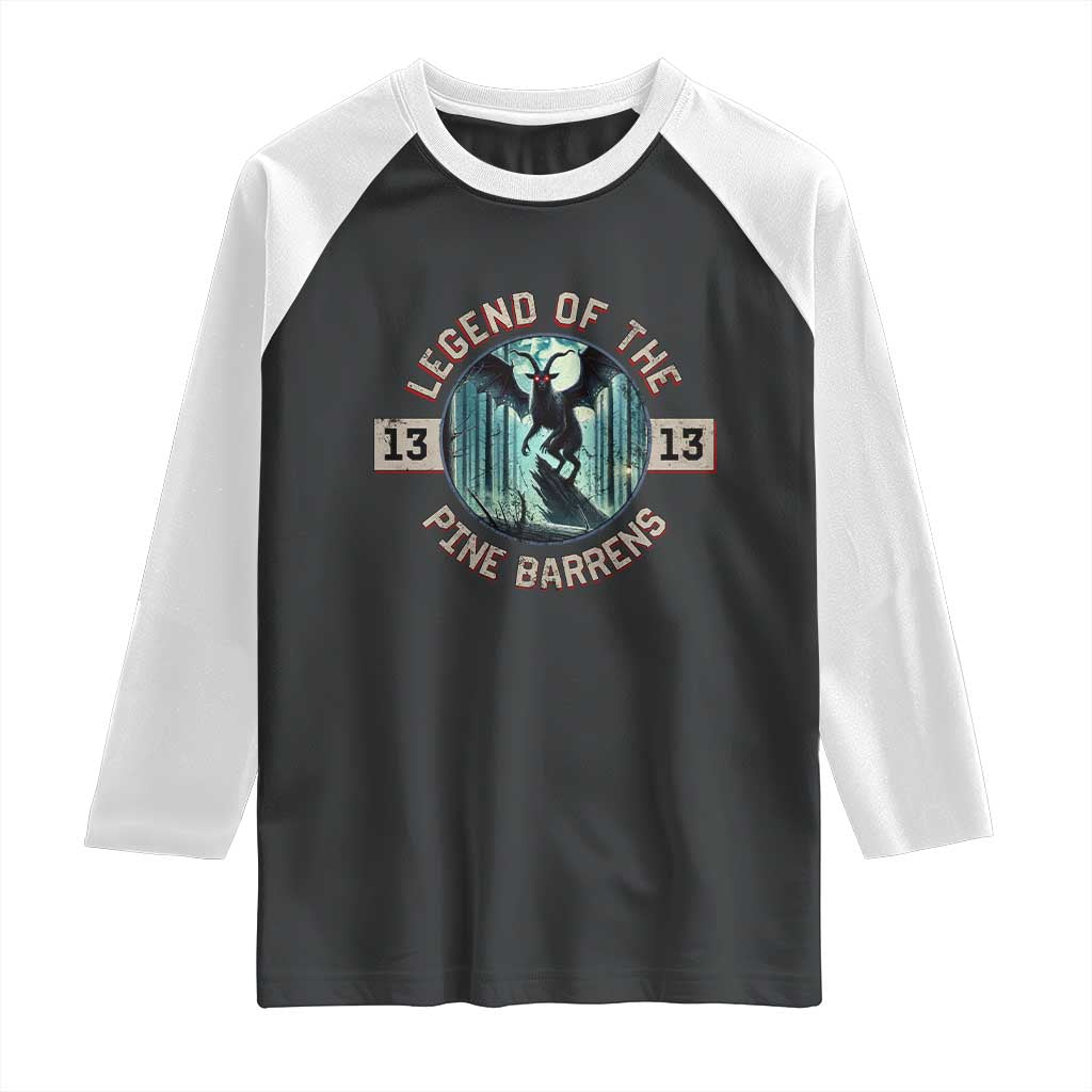 Jersey Devil Raglan Shirt Cryptid Gift Legend Of The Pine Barrens TS12 Black White Print Your Wear
