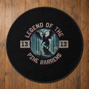 Jersey Devil Round Rug Cryptid Gift Legend Of The Pine Barrens