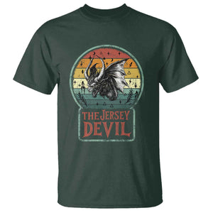 The Jersey Devil T Shirt Retro Vintage New Jersey Cryptid TS12 Dark Forest Green Print Your Wear