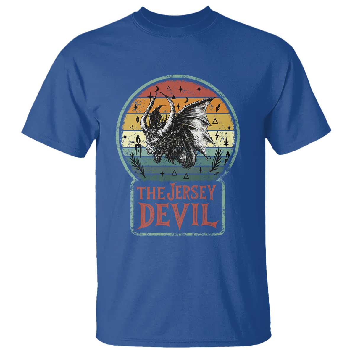 The Jersey Devil T Shirt Retro Vintage New Jersey Cryptid TS12 Royal Blue Print Your Wear