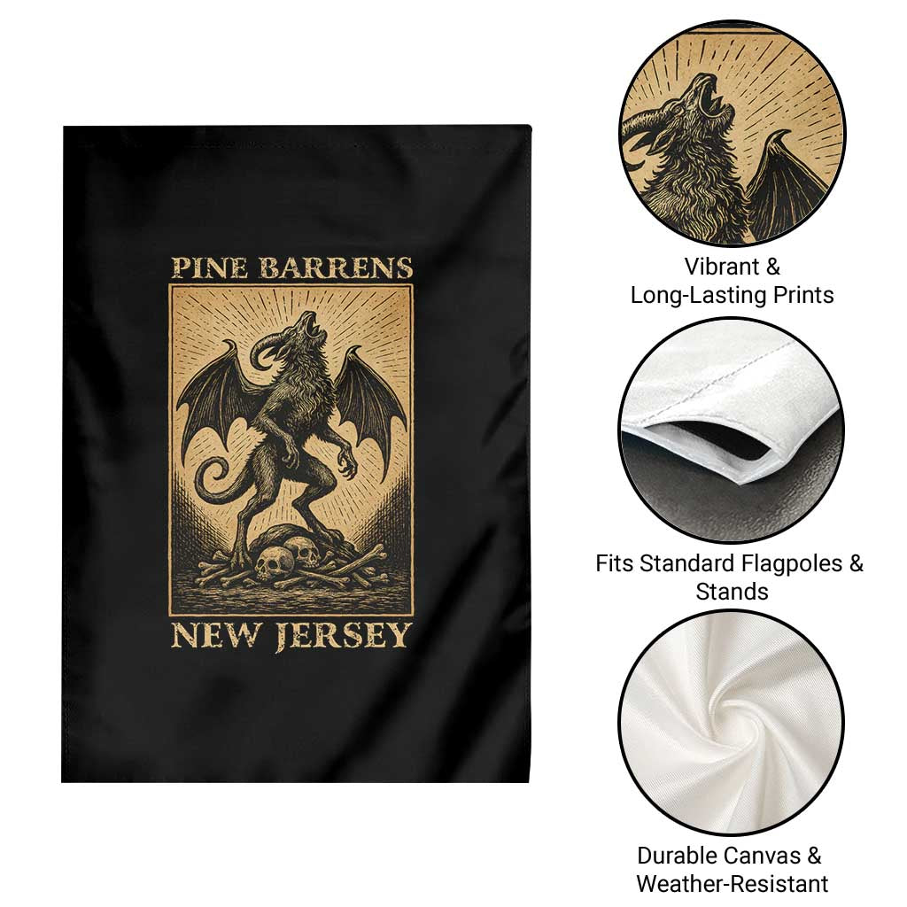 Jersey Devil Garden Flag Gothic Horror Gift Pine Barrens New Jersey TS12 Print Your Wear