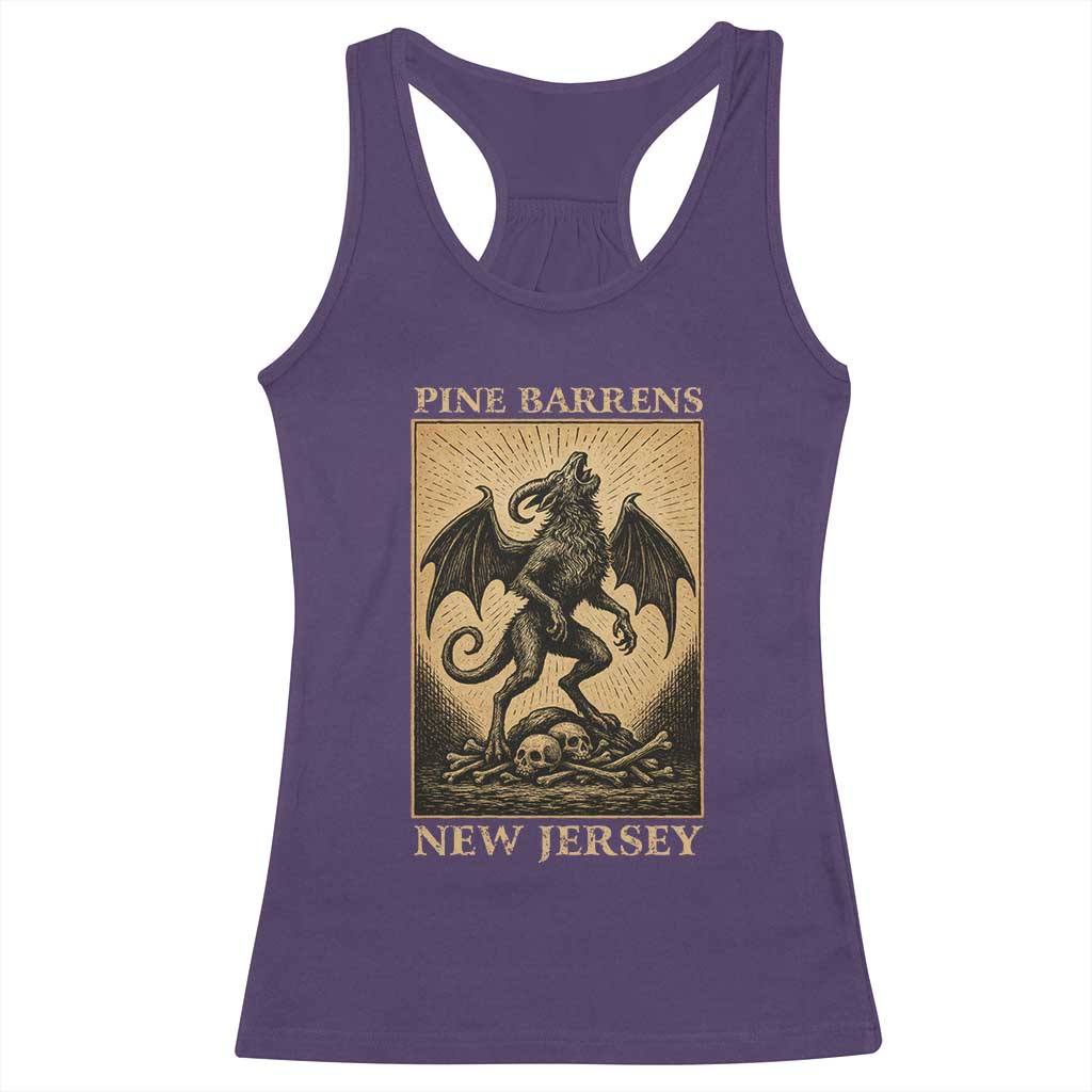 Jersey Devil Racerback Tank Top Gothic Horror Gift Pine Barrens New Jersey TS12 Purple Print Your Wear